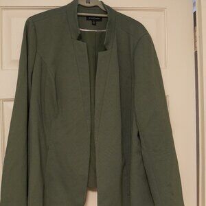 41 Hawthorn Olive Green Open-Front Blazer